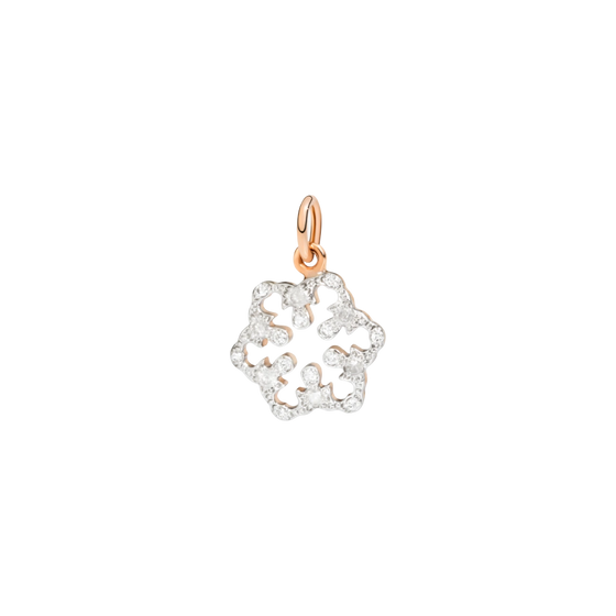 Pendentif Flocon De Neige Or Rose & Diamants