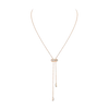 Moderniste tie necklace Moderniste pink gold diamond tie necklace