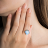 Ring, Labradorite, White Gold