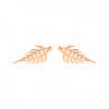 Rose gold earrings palm leaf