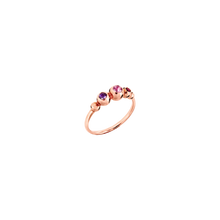  Rose Gold & Coloured Stone Bollicine Ring