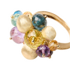 Bague pour femme en or jaune 18 carats et perles de pierres fines multicolores. Bague Africa Marco Bicego AB603_MIX02
