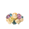 Bague pour femme en or jaune 18 carats et perles de pierres fines multicolores. Bague Africa Marco Bicego AB603_MIX02