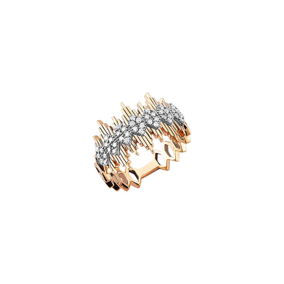 Bague pour femme en or rose et diamants blancs. Bague Balconies Kismet by Milka N0RN01810064Y00.001