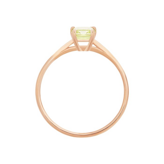 Bague pour femme en or rose et pierre quartz citron. Bague Cocktail Ginette NY RCOKLQ4