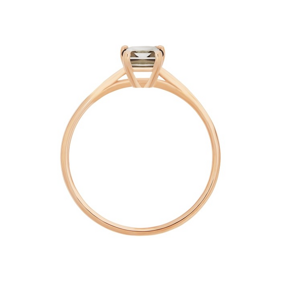 Bague pour femme en or rose et pierre quartz fumé. Bague Cocktail Ginette NY RCOKSQ4