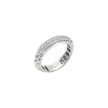  Bague pour homme et femme en or blanc avec un motif maillon pavé de diamants blancs. Bague Eka Fope 70605AX_PB_B_XBX_140