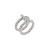 Bague double pour femme en or blanc et diamants blancs. Bague Double Mesh Prima Flex'it Fope 74008AX_BB_B_XBX