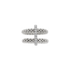 Bague double pour femme en or blanc et diamants blancs. Bague Double Mesh Prima Flex'it Fope 74008AX_BB_B_XBX