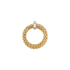 Bague double pour femme en or jaune et diamants blancs. Bague Double Mesh Prima Flex'it Fope 74008AX_BB_G_XBX