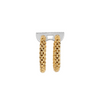 Bague double pour femme en or jaune et diamants blancs. Bague Double Mesh Prima Flex'it Fope 74008AX_BB_G_XBX