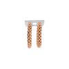 Bague double pour femme en or rose et diamants blancs. Bague Double Mesh Prima Flex'it Fope 74008AX_BB_R_XBX