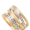 Bague pour femme en or jaune et blanc 18 carats et diamants blancs. Bague Jaipur Link Marco Bicego AB479-B