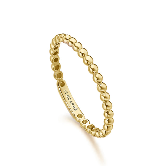 Bague pour femme en or jaune 18 carats, motif boules. Bague Le Carre GA136OA-53