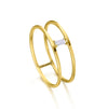 Bague pour femme en or jaune 18 carats et diamant blanc. Bague Le Carre GA187OA.15