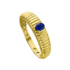 Bague pour femme en or jaune et saphir bleu. Bague Le Carré GA197ZA