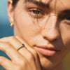 Bague pour femme en or jaune et saphir bleu. Bague Le Carré GA197ZA