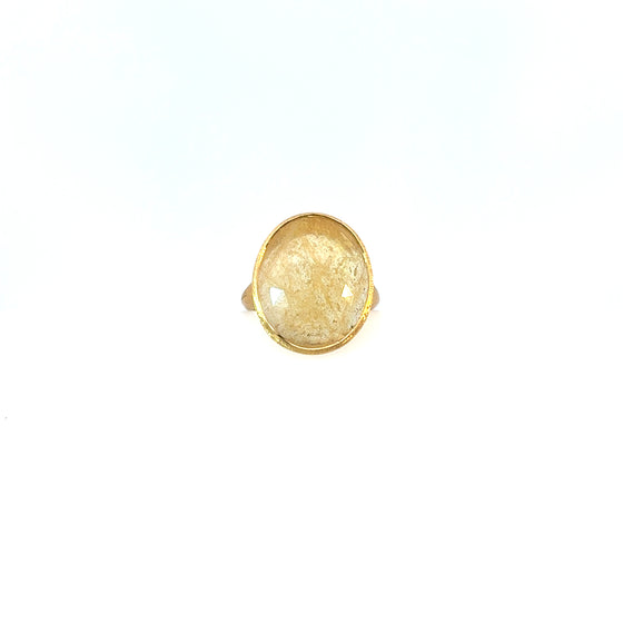 Bague pour femme en or jaune 18 carats et saphir jaune. Bague Lunaria Marco Bicego AB526-ZM73-55