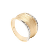 Bague pour femme en or jaune 18 carats et diamants blancs. Bague Lunaria Marco Bicego AB550B-55