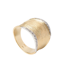  Bague pour femme en or jaune 18 carats et diamants blancs. Bague Lunaria Marco Bicego AB551-B-55