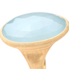 Bague pour femme en or jaune 18 carats et aigue-marine bleue. Bague Lunaria Marco Bicego AB564-AQD-53