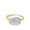 Bague pour femme en or jaune 18 carats et diamants blancs. Bague Lunaria Marco Bicego AB581-B
