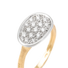 Bague pour femme en or jaune 18 carats et diamants blancs. Bague Lunaria Marco Bicego AB581-B