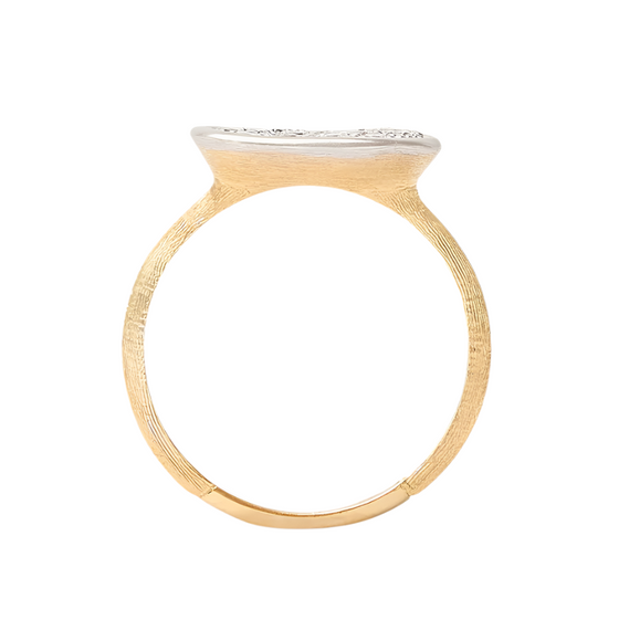 Bague pour femme en or jaune 18 carats et diamants blancs. Bague Lunaria Marco Bicego AB581-B