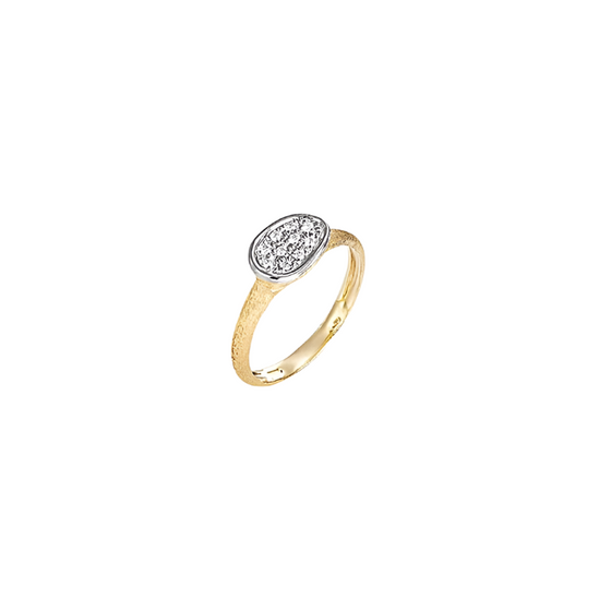Bague pour femme en or jaune 18 carats et diamants blancs. Bague Lunaria Marco Bicego AB622-B-51