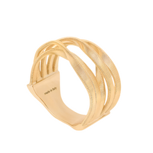  Bague pour femme en or jaune 18 carats motif torsadé. Bague Marrakech Marco Bicego AG365