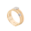 Bague pour femme en or jaune 18 carats et diamants blancs. Bague Masai Marco Bicego AG324-B2-YW-M5