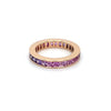 Bague pour femme en or rose et saphirs multicolores. Bague Michaud 011475.03.001