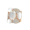 Bague pour femme en or rose, diamants blancs et nacre blanche. Bague Michaud BGP13210