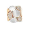 Bague pour femme en or rose, diamants blancs et nacre blanche. Bague Michaud BGP13210