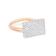  Bague pour femme en or rose et diamants blancs. Bague Midnight Ginette NY RMDND3