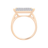 Bague pour femme en or rose et diamants blancs. Bague Midnight Ginette NY RMDND3