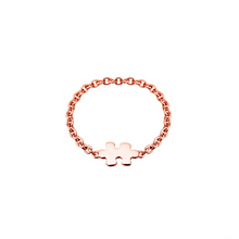  Bague pour femme en or rose en forme de pièce de puzzle. Bague Mini Puzzle Akillis RMP0005-OR