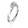 Bague de fiançailles en platine ou en or blanc, jaune ou rose 18 carats avec un solitaire en diamant. Bague Meister 111.2147