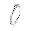 Bague de fiançailles en platine ou en or blanc, jaune ou rose 18 carats avec un solitaire en diamant. Bague Meister 111.2176