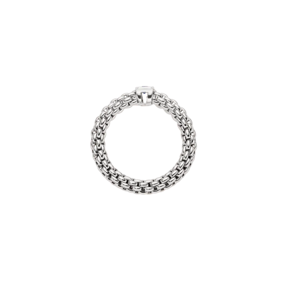 Bague pour homme et femme en or blanc et saphir bleu. Bague Souls Flex'it Fope 09E08AX_B2_B_XBX_00M