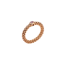  Bague pour homme et femme en or rose et saphir rose. Bague Souls Flex'it Fope 09E08AX_B3_R_XBX