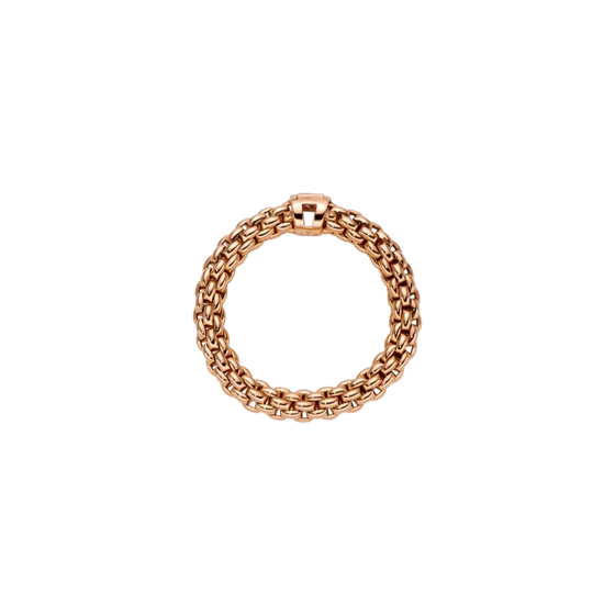Bague pour homme et femme en or rose et saphir rose. Bague Souls Flex'it Fope 09E08AX_B3_R_XBX