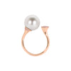 Bague pour femme en or rose avec une perle blanche et des saphirs roses. Bague Timeless Alessandra Dona RRS020SW110