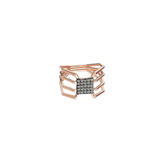 Bague pour femme en or rose et diamants. Bague Victory Kismet by Milka N0RN01410016Y00.002