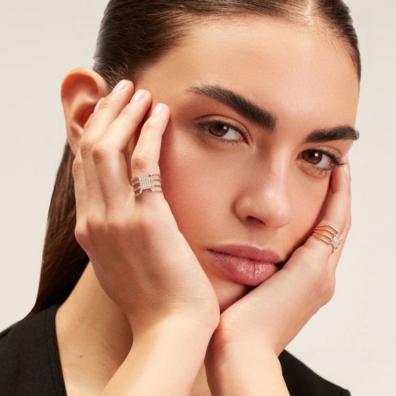 Bague pour femme en or rose et diamants. Bague Victory Kismet by Milka N0RN01410016Y00.002