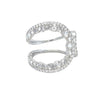 Bague pour femme en or blanc et diamants blancs design moderne. Bague Michaud 152992