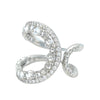 Bague pour femme en or blanc et diamants blancs design moderne. Bague Michaud 152992