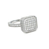 Bague pour femme en or blanc et diamants blancs design moderne. Bague Michaud 152996