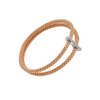 Bracelet pour homme et femme en or rose et diamans blancs: Bracelets Prima Double Mesh Flex'it FOPE 74008BX_BB_R_XBX