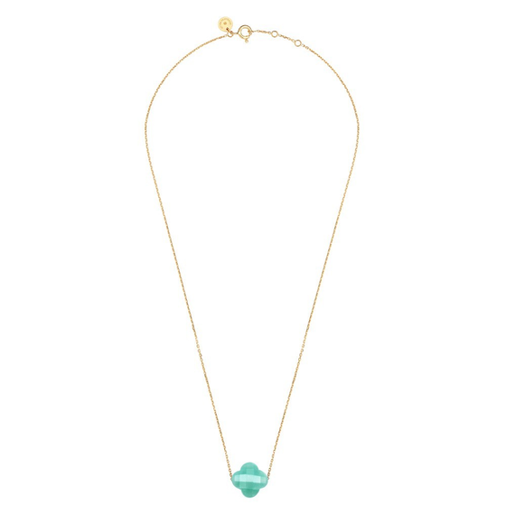 Collier, Amazonite, Or Jaune